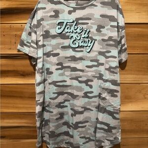 Take It Easy Camouflage Moo-moo Night Gown by Secret Treasures